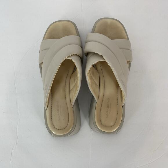 Vagabond Courtney Cross Strap Platform Sandals Ivory Women's Size US 8.5, 40 - Picture 4 of 11